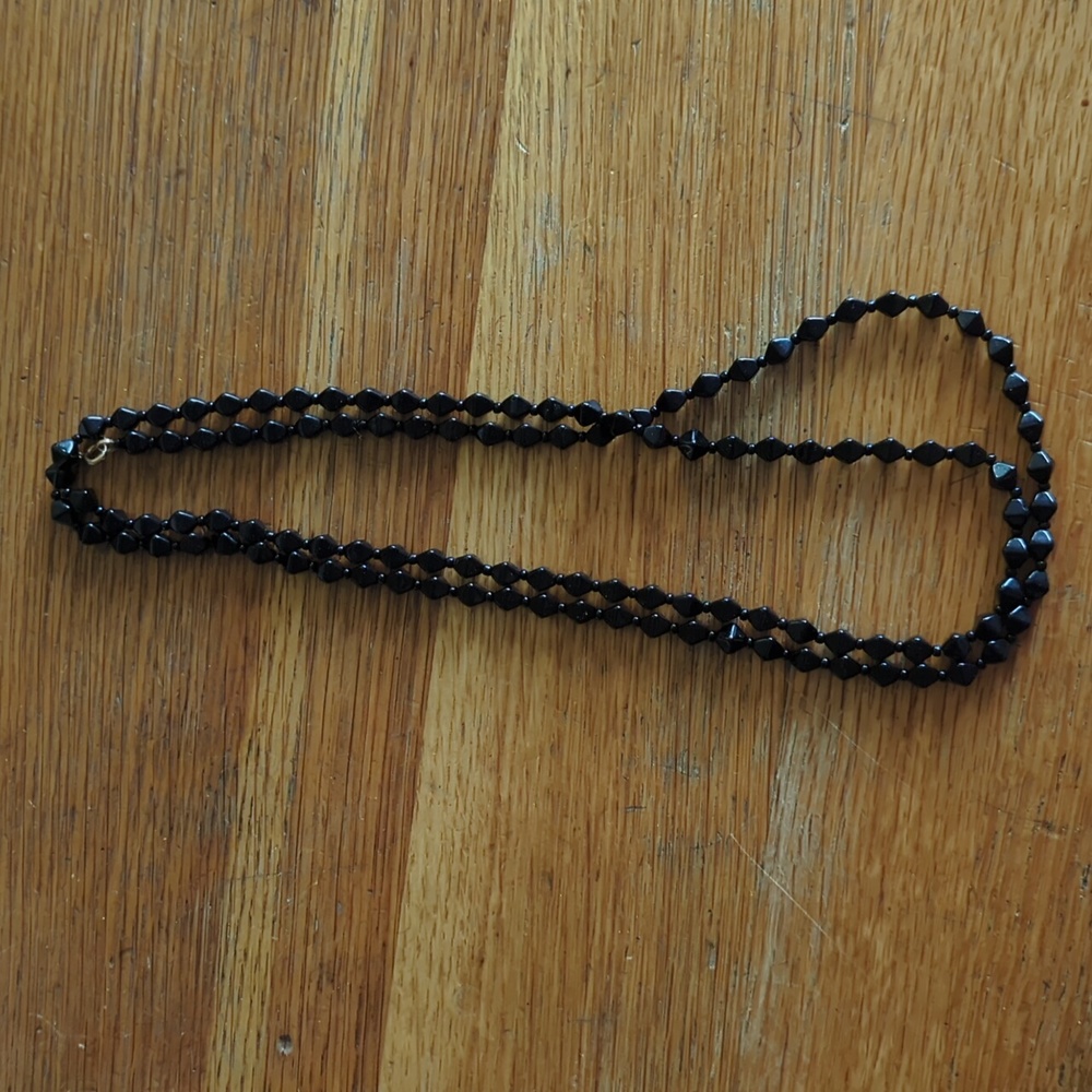 Black beaded necklace
